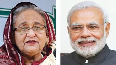 Sheikh Hasina and Narendra Modi