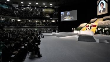 japan bids farewell to Shinzo Abe