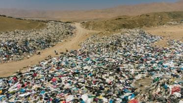 Textile waste in the Atacama Desert in Chile