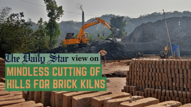 mindless cutting of hills for brick kilns