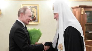 Vladimir Putin with Patriarch Kirill of Russian Orthodox Church