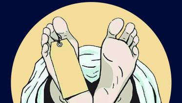 Pedestrian dies after covered van overturns and crushes him