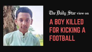 a boy killed for kicking a football in noakhali