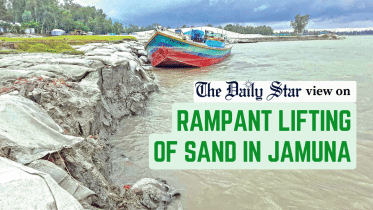 rampant lifting of sand in jamuna river