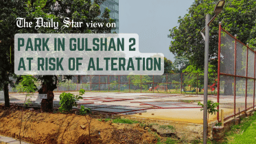 tajuddin ahmad park in gulshan 2 being encroached 