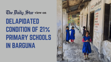 delapidated condition of 21 percent schools in barguna 