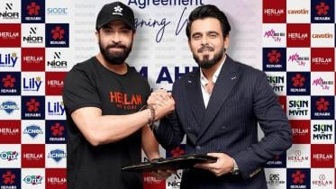 Shakib Khan welcomes Siam Ahmed as Remark-Herlan brand ambassador.jpg
