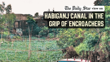 habiganj canal in the grip of encroachers