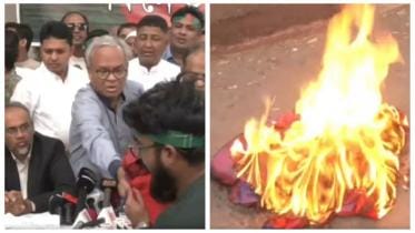 Rizvi burns wife's saree