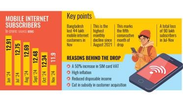 Mobile internet users decline