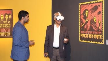 ‘July Revolution on Posters’: A fusion of art and technology at Shilpakala