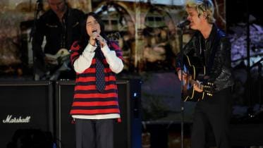 Billie Eilish joins Green Day on stage at FireAid concerts