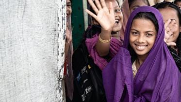 Rohingya girls in camps