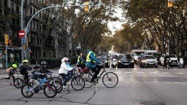 Bike bus in Barcelona