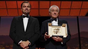 Leonardo DiCaprio presents De Niro with honorary Palme d’Or at Cannes 2025.jpg