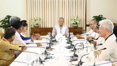 Yunus meeting with political leaders in Bangladesh