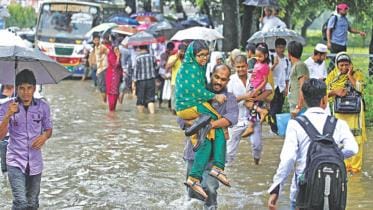 waterlogging in Dhaka