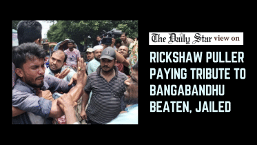rickshaw puller jailed after paying respect to bangabandhu