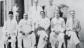 After being elected as the first Prime Minister of Bengal in 1937, Sher-e-Bangla Fazlul Huq and his cabinet.