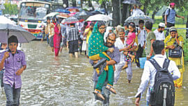 waterlogging in Dhaka