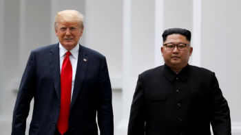 US President Donald Trump and North Korean leader Kim Jong US President Donald Trump and North Korean leader Kim Jong