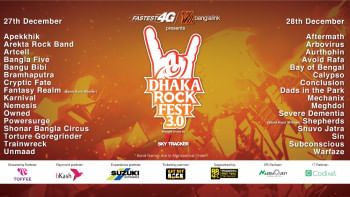 Dhaka Rock Fest 3.0 underway Dhaka Rock Fest 3.0 starts today