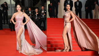 Sunny Leone stuns in satin gown on Cannes red carpet Sunny Leone stuns in satin gown on Cannes red carpet