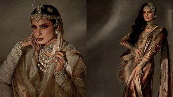 Bollywood icon Rekha makes rare appearance on Vogue Arabia’s cover  Bollywood icon Rekha makes rare appearance on Vogue Arabia’s cover