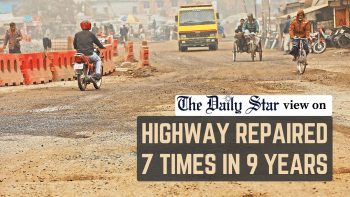 A highway caught in perpetual repairs Jashore-Khulna highway