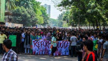 A Rebirth of the Quota Reform Movement? Protest by students of Bangladesh University of Engineering and Technology demanding reform of the quota system in government service.