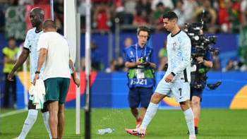 Portugal's forward #07 Cristiano Ronaldo reacts after his team lost the UEFA Euro 2024 Group F football match between Georgia and Portugal at the Arena AufSchalke in Gelsenkirchen on June 26, 2024. PHOTO: AFP