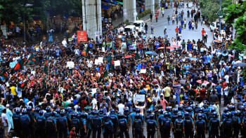 From lecture halls to the streets: Universities submerged in dual protests Teacher, student protests in Bangladesh's universities 2024