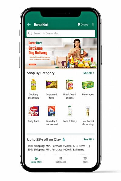 Daraz mobile app interface Daraz mobile app interface