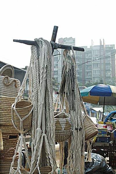 Jute-made goods on Dhaka's streets