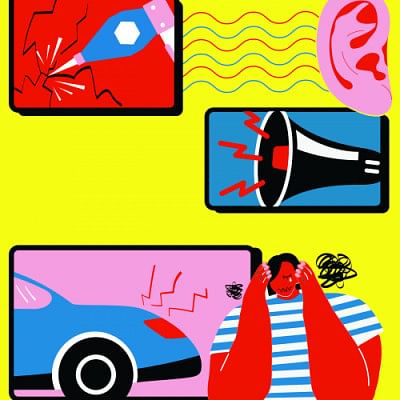 The different sources of sound pollution.