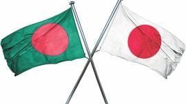 Bangladesh japan flag