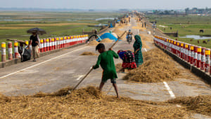 All weather road has become a development tragedy in the Haor. Photo: Orchid Chakma