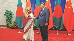 Bangladesh Prime Minister Sheikh Hasina with Chinese President Xi Jinping