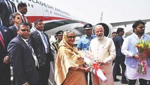 Indian PM Modi & Bangladesh PM Sheikh Hasina