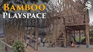 Bamboo playspace in Dhaka