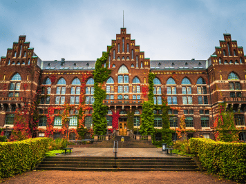 The university library building at Lund University