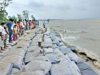 demanding a proper embankment