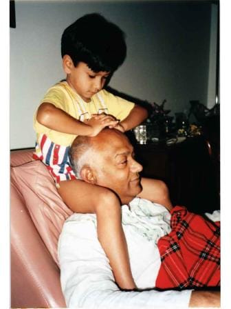 Latifur Rahman with grandson Faraaz Ayaaz Hossain