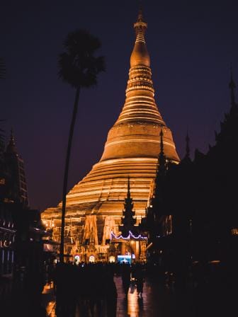Shwedagon Pagoda in Yangon, Myanmar