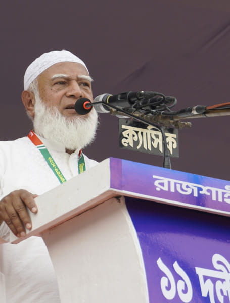 Shafiqur Rahman addressed a divisional rally of the 11-party alliance held in Rajshahi as chief guest. Photo: Facebook page of Bangladesh Jamaat-e-Islami﻿