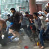 Jatiyatabadi Chhatra Dal men clash with police in Bogura Jatiyatabadi Chhatra Dal men clash with police in Bogura