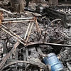 A rickshaw is burnt in Dhaka's Chawkbazar Fire  A rickshaw is burnt in Dhaka's Chawkbazar Fire