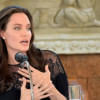 Angelina Jolie condemns Myanmar violence Hollywood star Angelina Jolie condemns the violence against Rohingya Muslims in Myanmar and called on the country's government and its leader, Nobel Peace Prize recipient Aung San Suu Kyi, to no longer remain silent.
