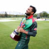 Mashrafe Bin Mortaza with tri-nation ODI series trophy Mashrafe Bin Mortaza hold tri-nation ODI series trophy