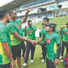 Bangladesh New Bowling Coach Courtney Walsh Shaking Hand with Mushfiqur Rahim Courtney Walsh, New Bowling Coach, Mushfiqur Rahim